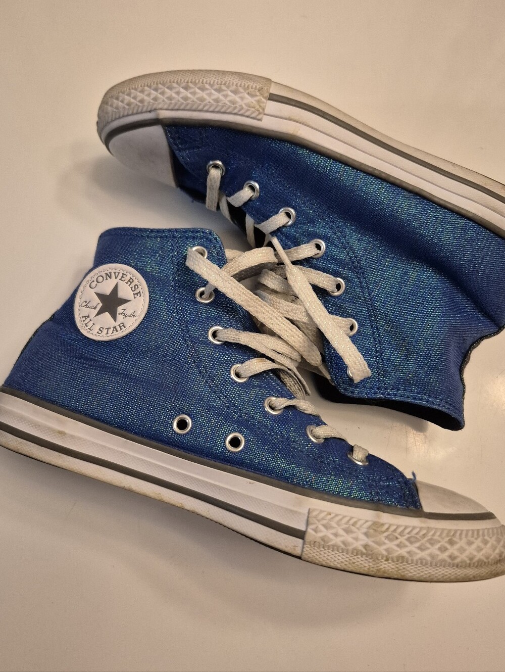Blue Iridescent Converse